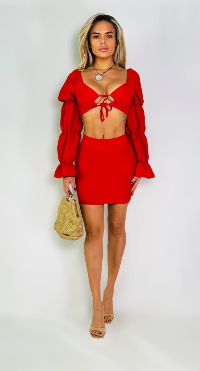 Red deux pieces,  size S