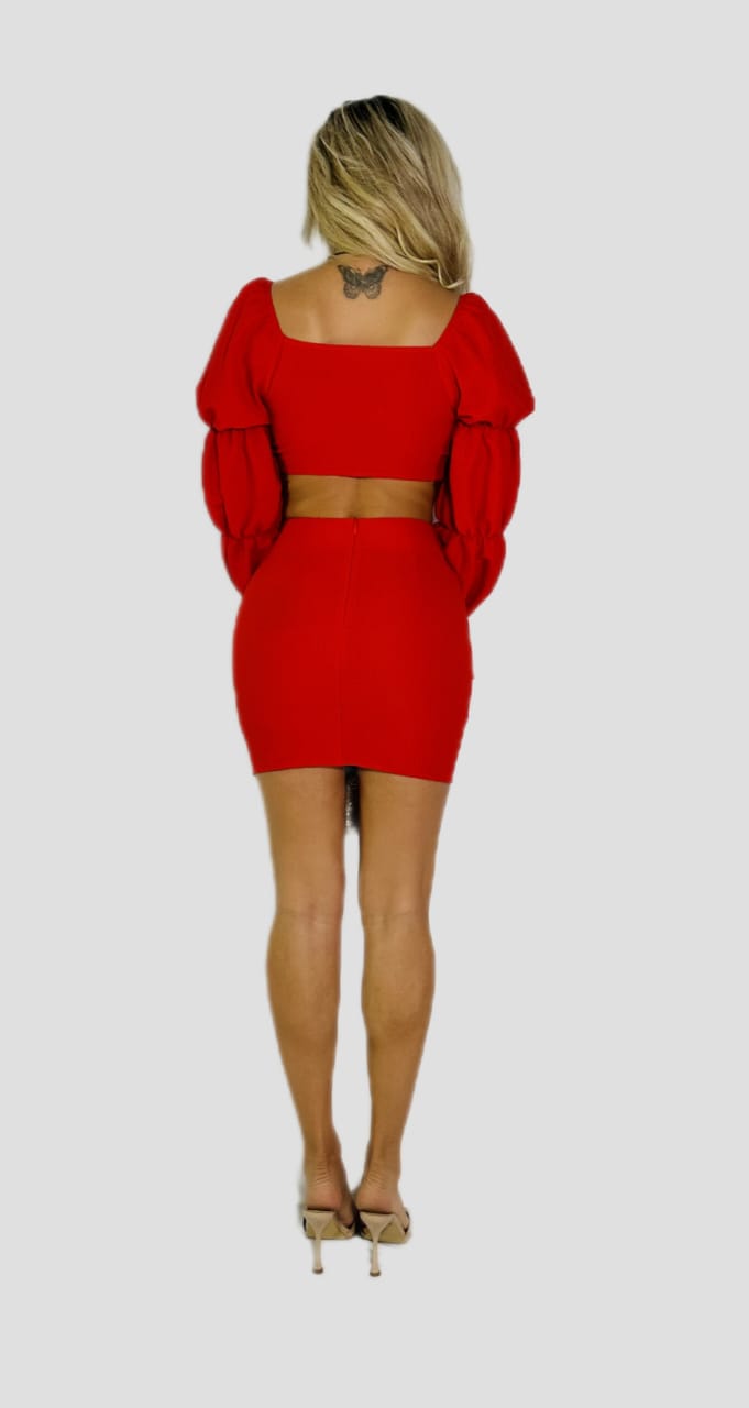 Red deux pieces,  size S